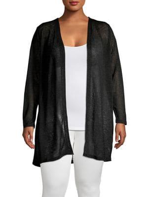 Michael Michael Kors Plus Knit Open Front Cardigan