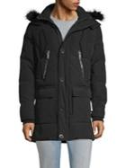Karl Lagerfeld Faux Fur-trimmed Hooded Down Jacket