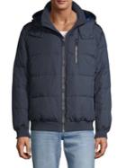 Cole Haan Soft Touch Hooded Bomber Jacket