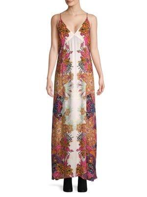 Free People Wildflower Printed Slip Maxi Dress