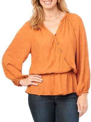 Democracy Textured Blouson Top