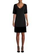 Ivanka Trump Short-sleeve Colorblock Shift Dress
