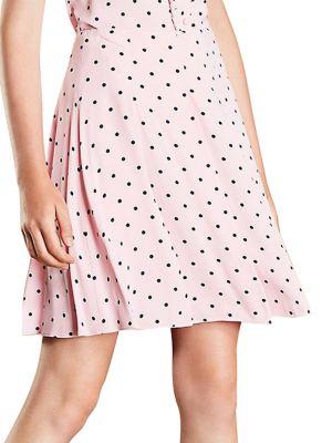 Brooks Brothers Red Fleece Pleated Polka Dot Skirt