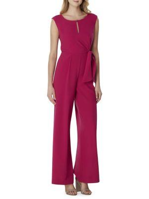Tahari Arthur S. Levine Sleeveless Side Tie Jumpsuit