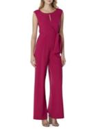 Tahari Arthur S. Levine Sleeveless Side Tie Jumpsuit