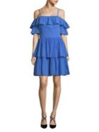 Adelyn Rae Ruffle-trimmed Fit-and-flare Dress