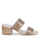 Anne Klein Breeze Snake-print Sandals