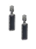 Ralph Lauren Hematite-plated And Crystal Drop Earrings