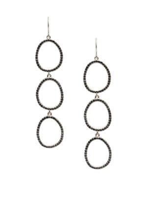 Sole Society Core Pave Items Crystal Drop Earrings