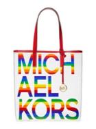 Michael Michael Kors Large Translucent Leather-trim Logo Tote Bag