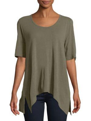 Lord & Taylor Plus Flutter Sharkbite Tee