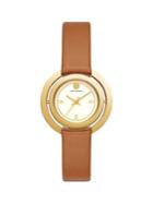 Tory Burch Grier Reversible-dial Stainless Steel & Leather-strap Watch