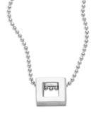 Alex Woo Elements Square Sterling Silver Pendant Necklace