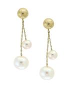 Effy 5-8mm Freshwater Pearl & 14k Yellow Gold Pendulum Drop Earrings