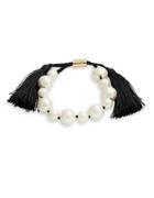 Kate Spade New York Grand Bazaar Tassel Accented Faux Pearl Bracelet