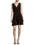 Bcbgmaxazria Sleeveless Solid Layered Dress