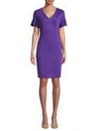 Elie Tahari Flutter-sleeve Sheath Dress
