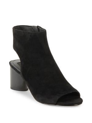 Donna Karan Gin Suede Peep-toe Ankle Booties