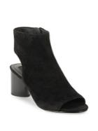 Donna Karan Gin Suede Peep-toe Ankle Booties