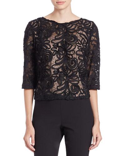 Marina Sequined Lace Crop Top