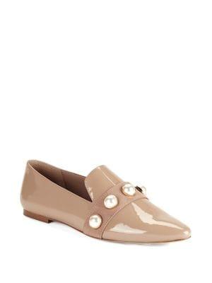 Lord & Taylor Haven Beaded Patent Leather Loafers