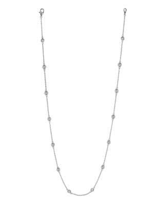 Morris & David 1.5 Tcw Diamond And 14k White Gold Necklace