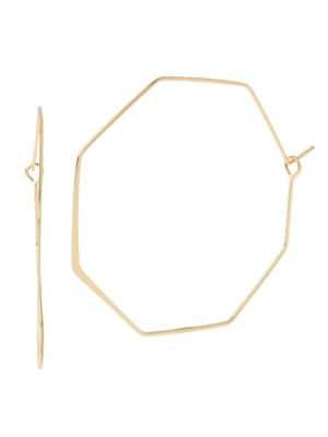 Bcbgeneration Goldtone Geometric Octagon Hoop Earrings