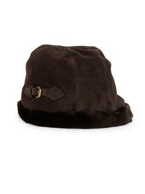 Eric Javits Vail Suede & Faux Shearling Hat