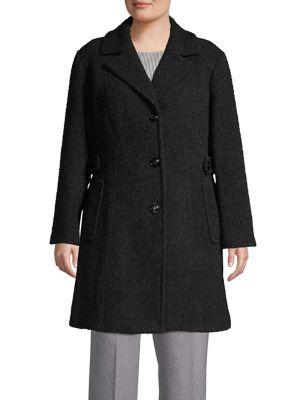 Gallery Plus Textured Notch Lapel Coat