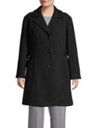 Gallery Plus Textured Notch Lapel Coat