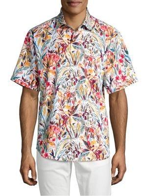 Tommy Bahama Short-sleeve Tropical Print Shirt