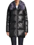 Sam Edelman Faux Fur-trimmed Down Quilted Jacket