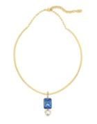 Cole Haan Aurora Sky Crystal Rounded V Collar Necklace