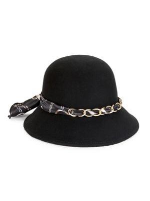 Collection 18 Chain Wool Cloche Hat