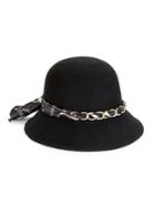 Collection 18 Chain Wool Cloche Hat