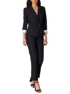 Tahari Arthur S. Levine Double-breasted Peak Lapel Pant Suit