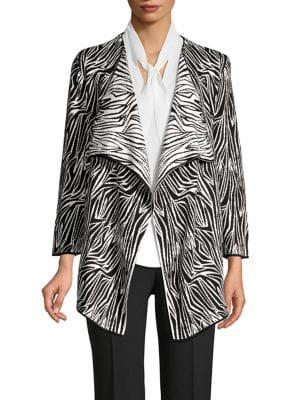 Kasper Printed Cotton-blend Blazer