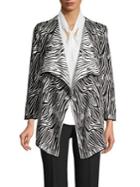Kasper Printed Cotton-blend Blazer