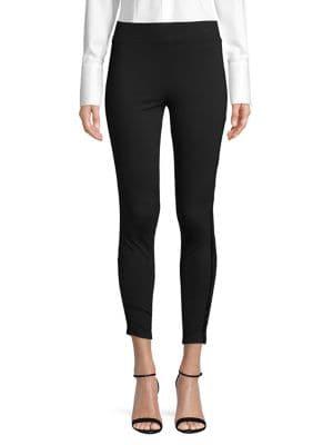 Design Lab Velvet Trimmed Leggings