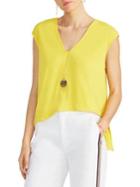 Rachel Rachel Roy Bina Cropped V-neck Top