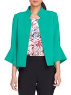 Tahari Arthur S. Levine Stand Collar Bell Sleeve Jacket