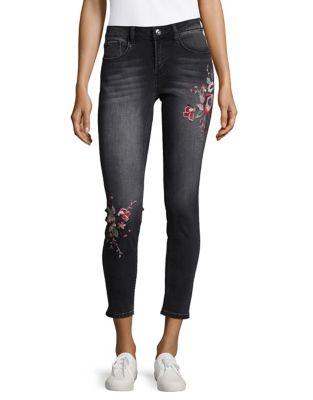 Kensie Jeans Embroidered Ankle Jeans
