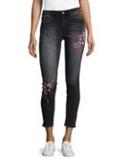 Kensie Jeans Embroidered Ankle Jeans