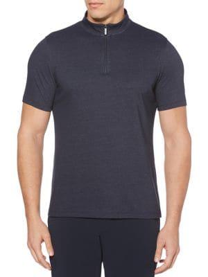 Perry Ellis Quarter Zip Long Sleeve Pullover
