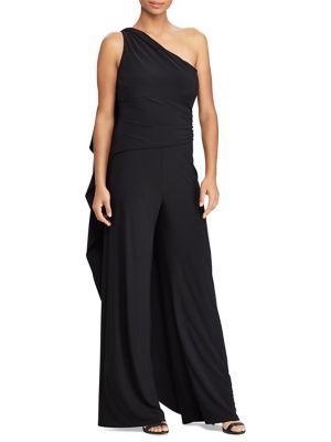 Lauren Ralph Lauren One-shoulder Draped-back Jumpsuit