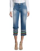 Weekend Max Mara Embroidered Cropped Jeans