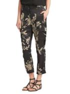 Dkny Cropped Floral Cargo Pants