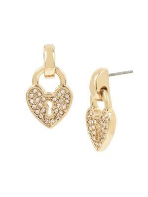 Bcbgeneration Starry Eyed Goldtone & Pave Crystal Drop Earrings