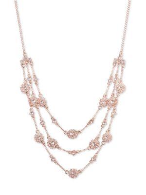 Givenchy Crystal Embellished Three-row Layered Frontal Necklace