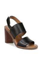 Franco Sarto Devne Mesh Leather Block-heel Sandals
